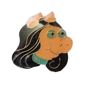 Miss Piggy Enamel Pin Vintage Preloved